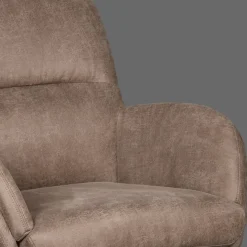 Label51 Fauteuils|Moss Fauteuil Taupe Micro Suede
