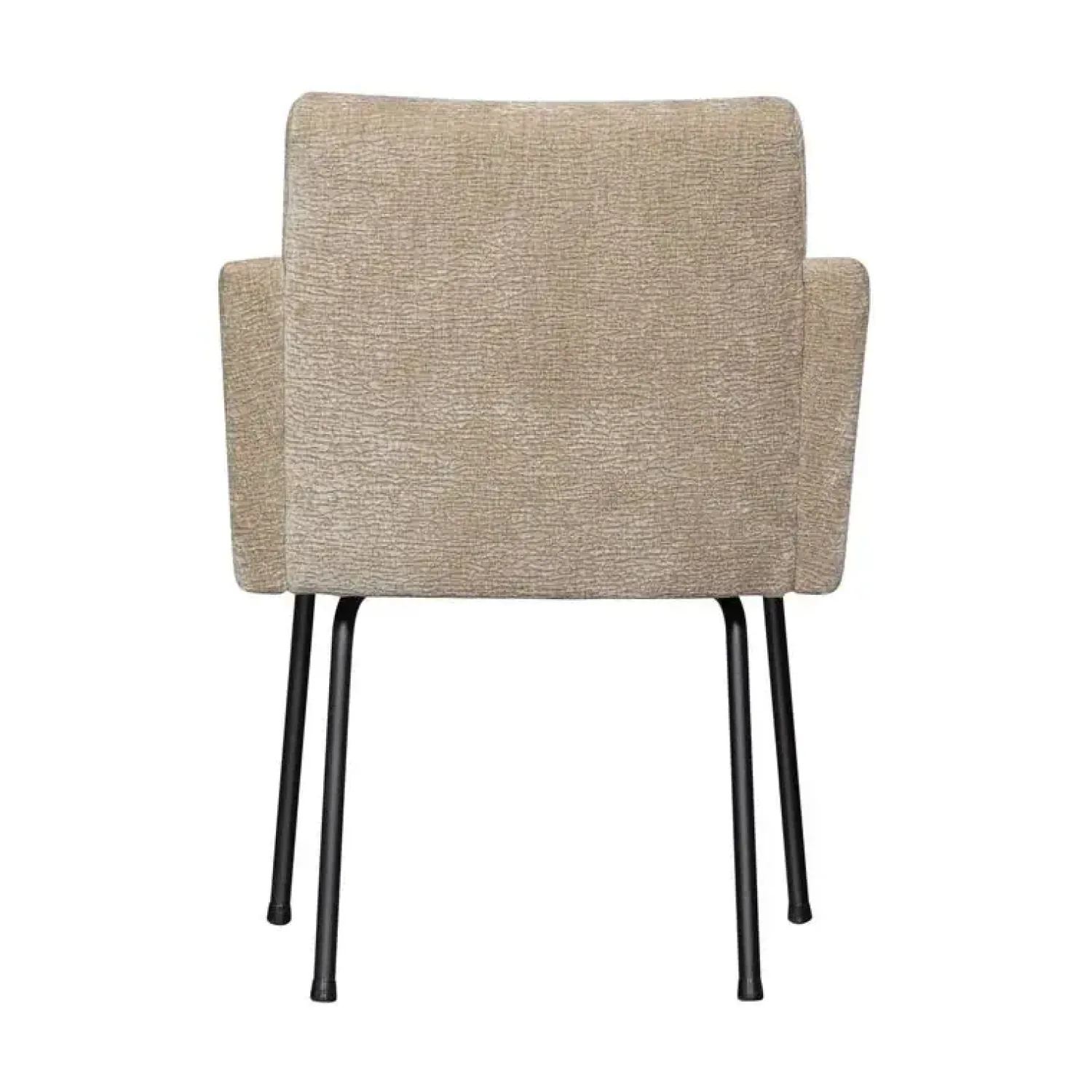 WOOOD Eetkamerstoelen|Mount Eetkamerstoel Met Armleuning Chenille Zand