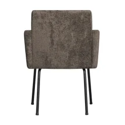 WOOOD Eetkamerstoelen|Mount Eetkamerstoel Met Armleuning Grof Geweven Grijs/Bruin