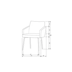 WOOOD Eetkamerstoelen|Mount Eetkamerstoel Met Armleuning Grof Geweven Stof Naturel