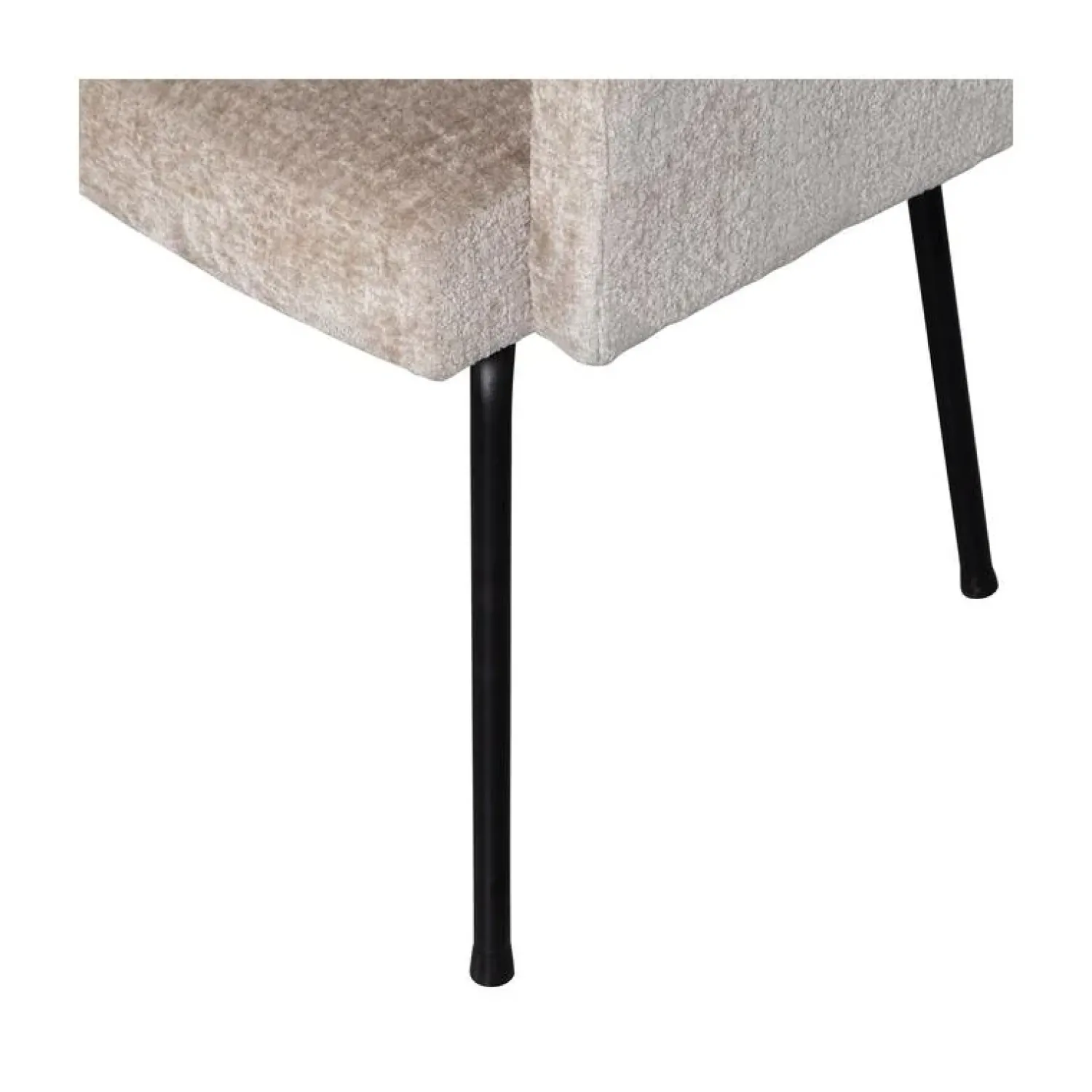 WOOOD Eetkamerstoelen|Mount Eetkamerstoel Met Armleuning Grof Geweven Stof Naturel
