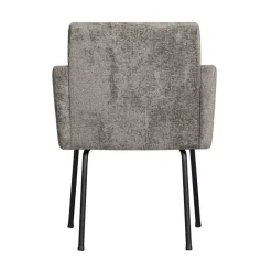 WOOOD Eetkamerstoelen|Mount Eetkamerstoel Met Armleuning Grof Geweven Stof Taupe