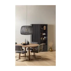 WOOOD Wandkasten|Industriele Kasten|Move Schuifdeurkast Dennenhout Matzwart 120cm