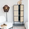 NORI Living Wandkasten|Boekenkasten|Muji hoge wandkast met 6 vakken rotan 70cm