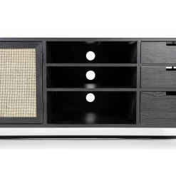 NORI Living Industriele Kasten|Tv Meubels|Muji tv meubel met 3 lades rotan 150cm