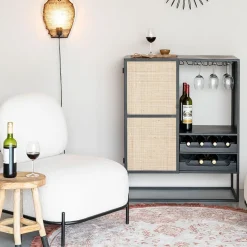 NORI Living Wijnkasten|Wandkasten|Muji wijnkast klein 80cm
