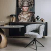 Tower living Eetkamerstoelen|Mura Eetkamerstoel stof Silver