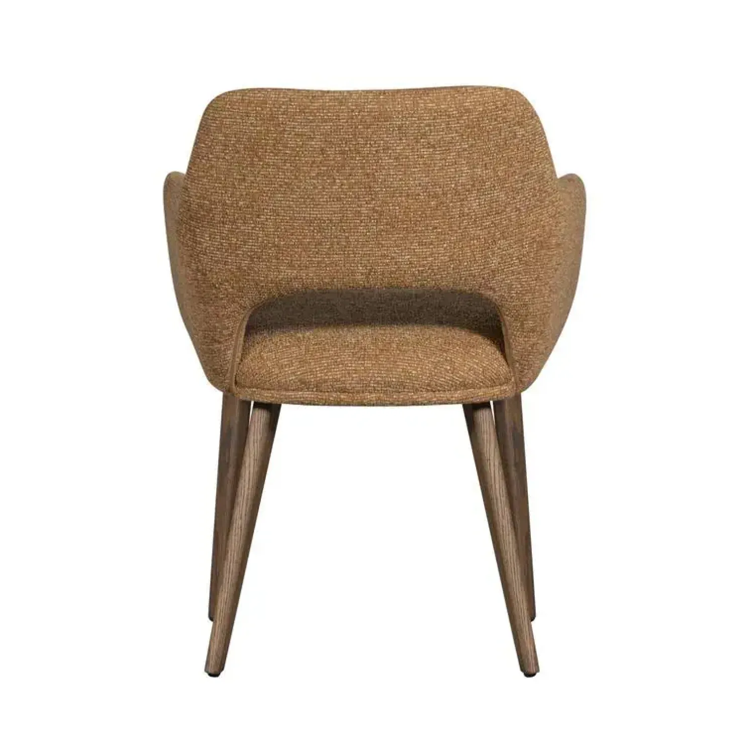 WOOOD Eetkamerstoelen|Murat Eetkamerstoel Geel Met Houten Poot Bruin