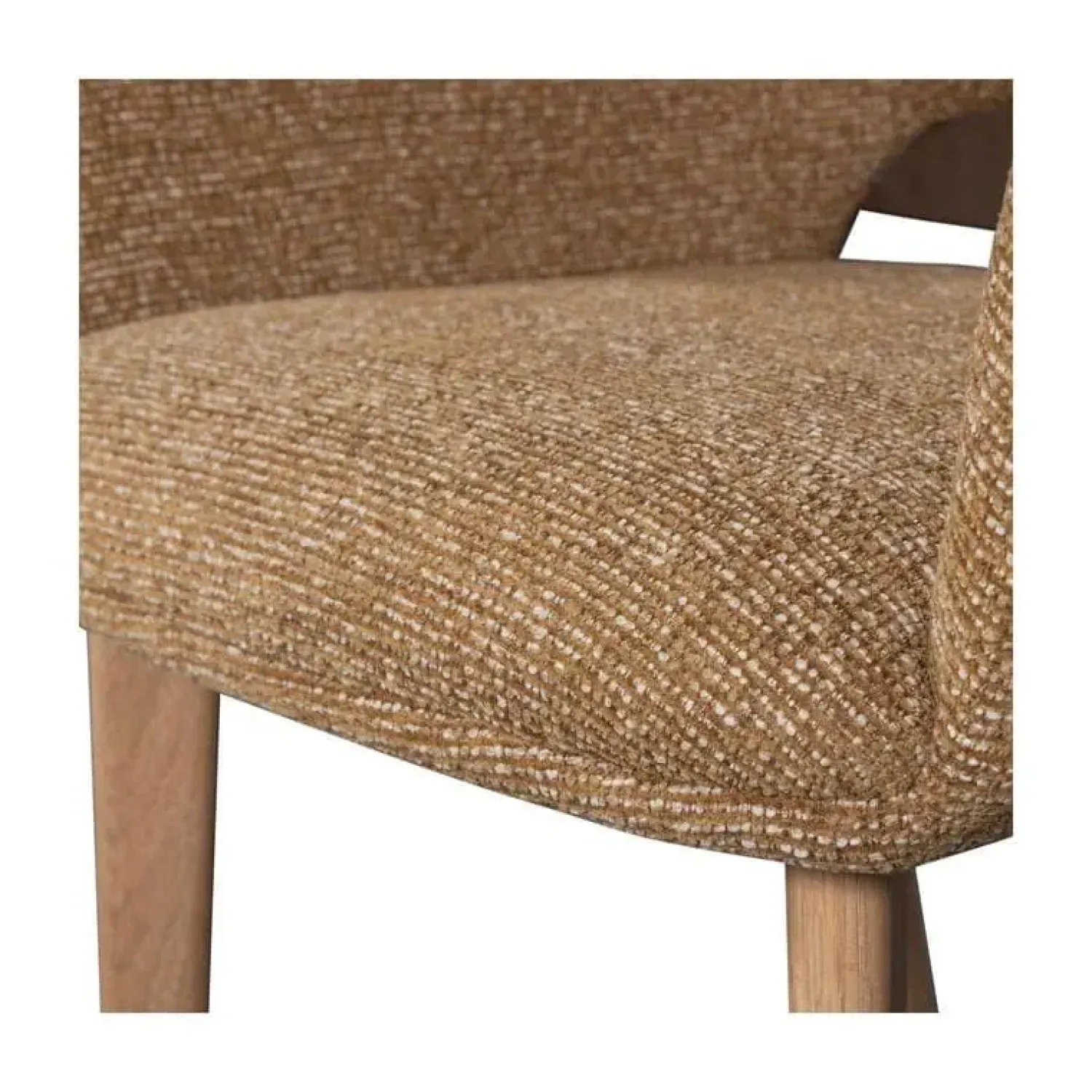 WOOOD Eetkamerstoelen|Murat Eetkamerstoel Geel Met Houten Poot Naturel