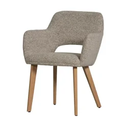 WOOOD Eetkamerstoelen|Murat Eetkamerstoel Naturel Met Houten Poot Naturel