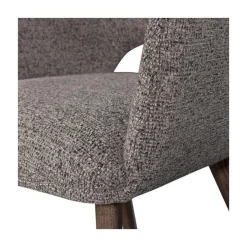 WOOOD Eetkamerstoelen|Murat Eetkamerstoel Taupe Met Houten Poot Bruin