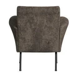 WOOOD Fauteuils|Muse Fauteuil Grof Geweven Stof Grijs/Bruin