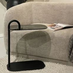 Livingfurn Bijzettafels|Mylon Bijzettafel Glas zwart 48cm