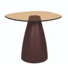 Livingfurn Bijzettafels|Mylon Salontafel glas Burgundy 50cm