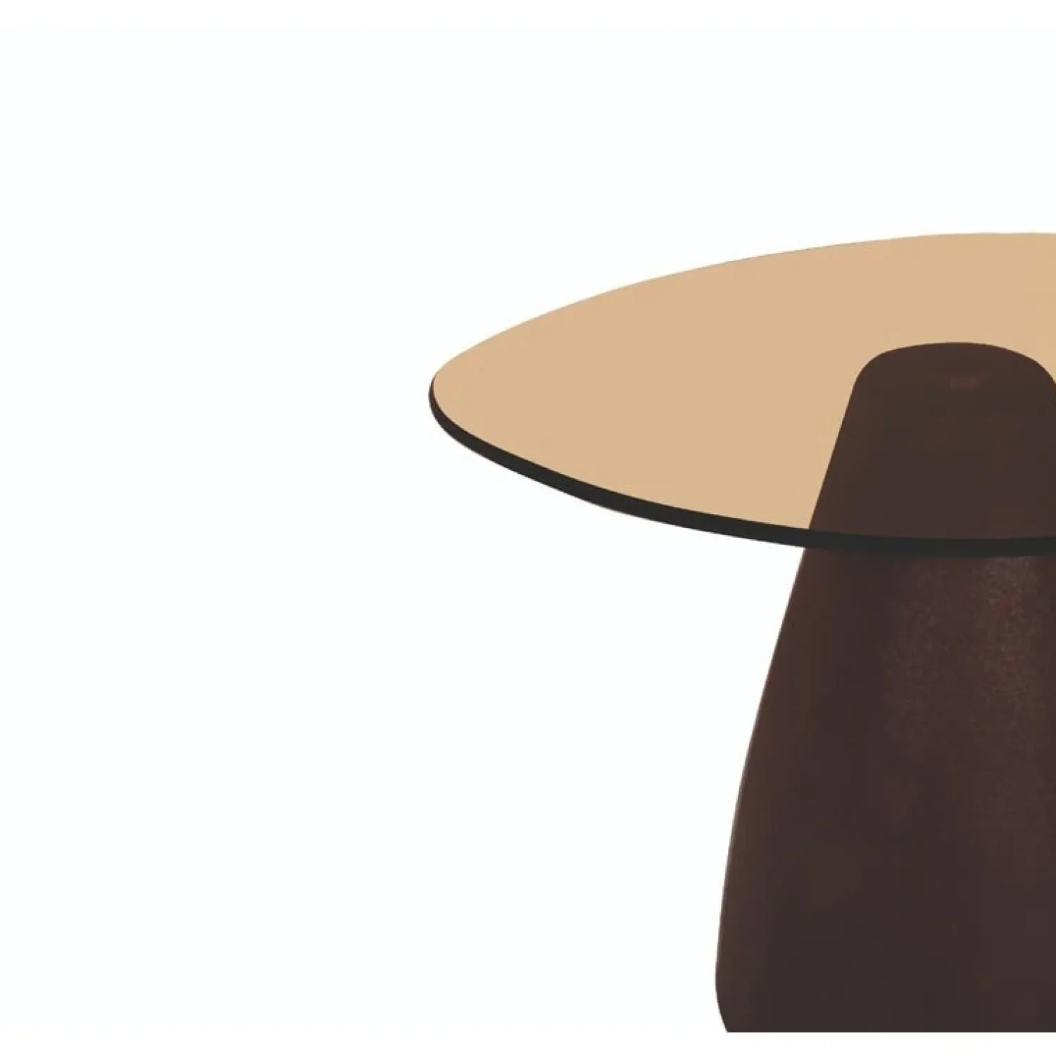 Livingfurn Bijzettafels|Mylon Salontafel glas Burgundy 50cm