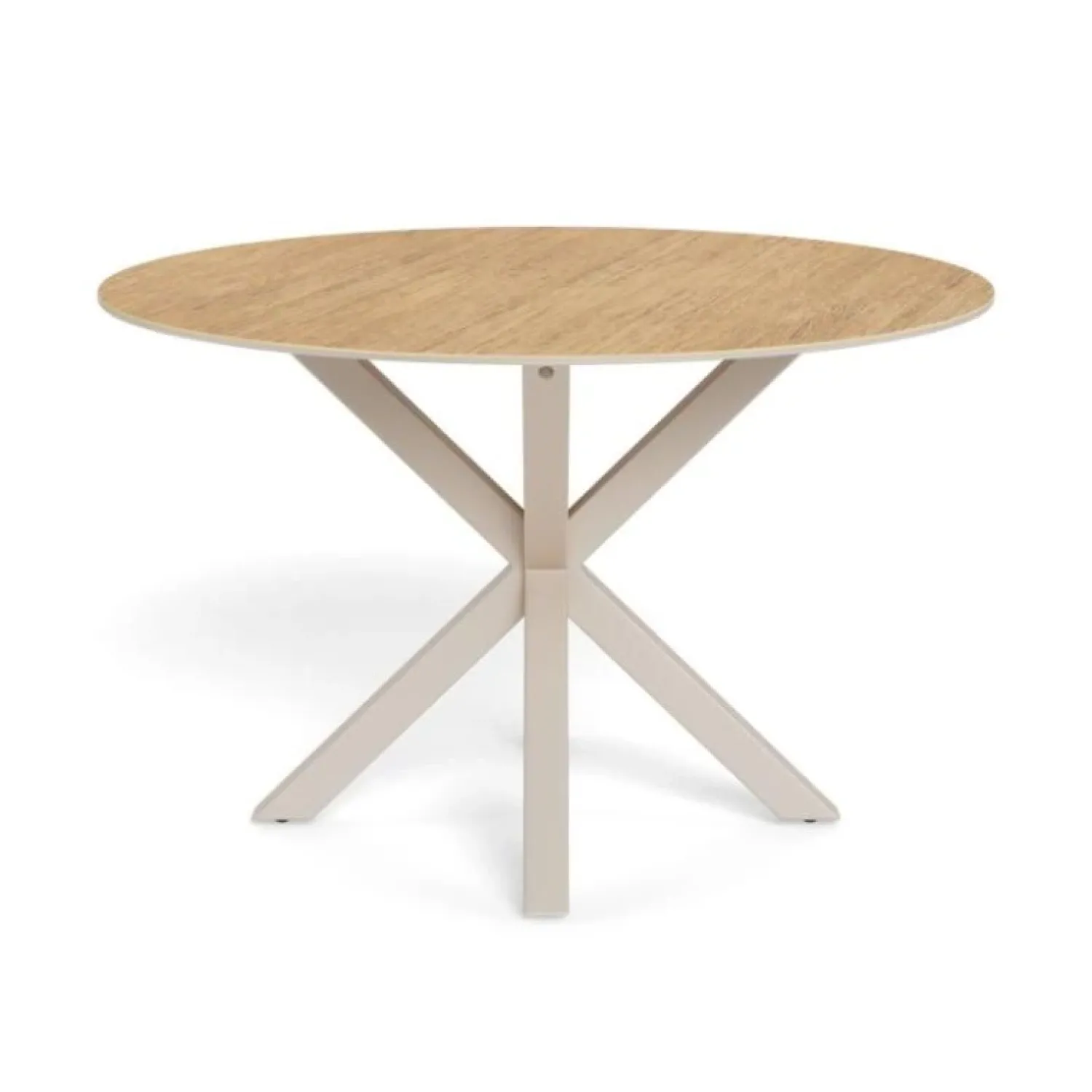 Nordhavn Eettafels|Myrthe Eettafel rond Keramiek met beige poot 119 cm