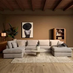 Furndea Hoekbanken|Loungebanken|MySofa Alex U-Bank Greige stof