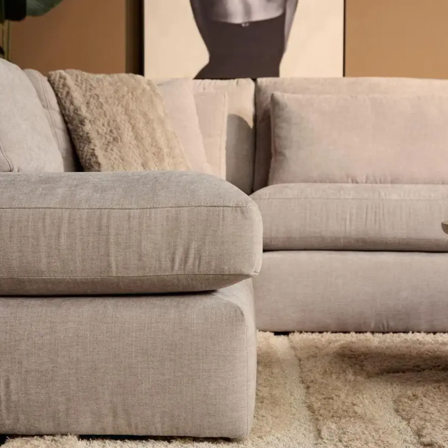 Furndea Hoekbanken|Loungebanken|MySofa Alex U-Bank Greige stof