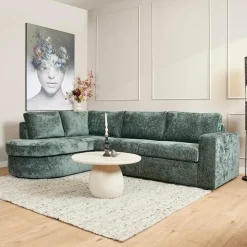 Furndea 2,5 Zitsbanken|Hoekbanken|MySofa Alta Groen Divan Links + 2,5 zits
