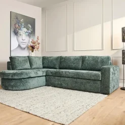 Furndea 2,5 Zitsbanken|Hoekbanken|MySofa Alta Groen Divan Links + 2,5 zits