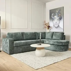Furndea 2,5 Zitsbanken|Hoekbanken|MySofa Alta Groen 2,5 zits + Divan Rechts
