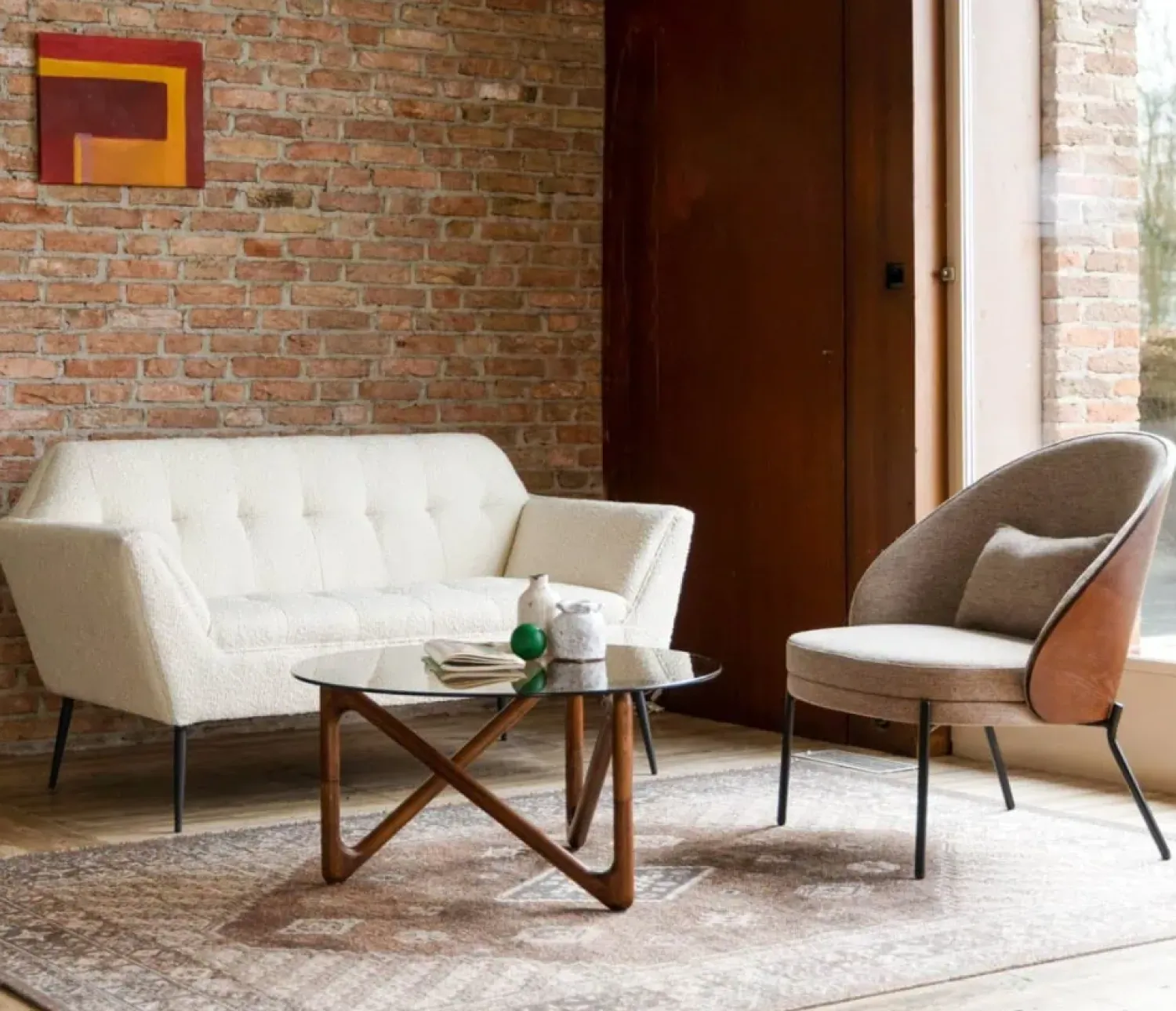 Dutchbone Salontafels|Naia Salontafel Walnoot 80cm