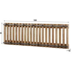 Kalfort Kapstokken|Namra Kapstok 13 haken mangohout 100cm