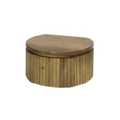 Kalfort Nachtkastjes|Industriele Kasten|Namra zwevend Nachtkastje rond Mangohout 30cm