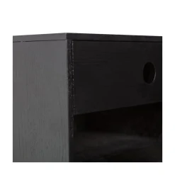WOOOD Nachtkastjes|Industriele Kasten|Nancy Hangend Nachtkastje Zwart 34cm