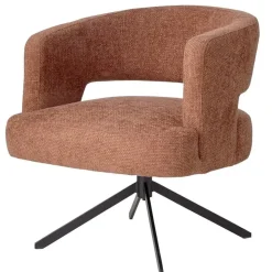 PTMD Eetkamerstoelen|Naroa Eetkamerfauteuil Terracotta