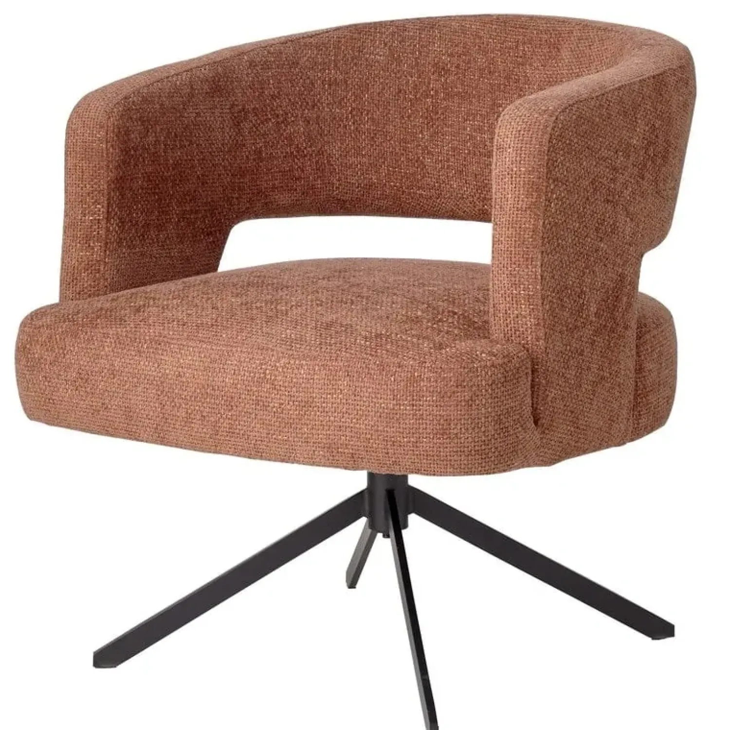 PTMD Eetkamerstoelen|Naroa Eetkamerfauteuil Terracotta