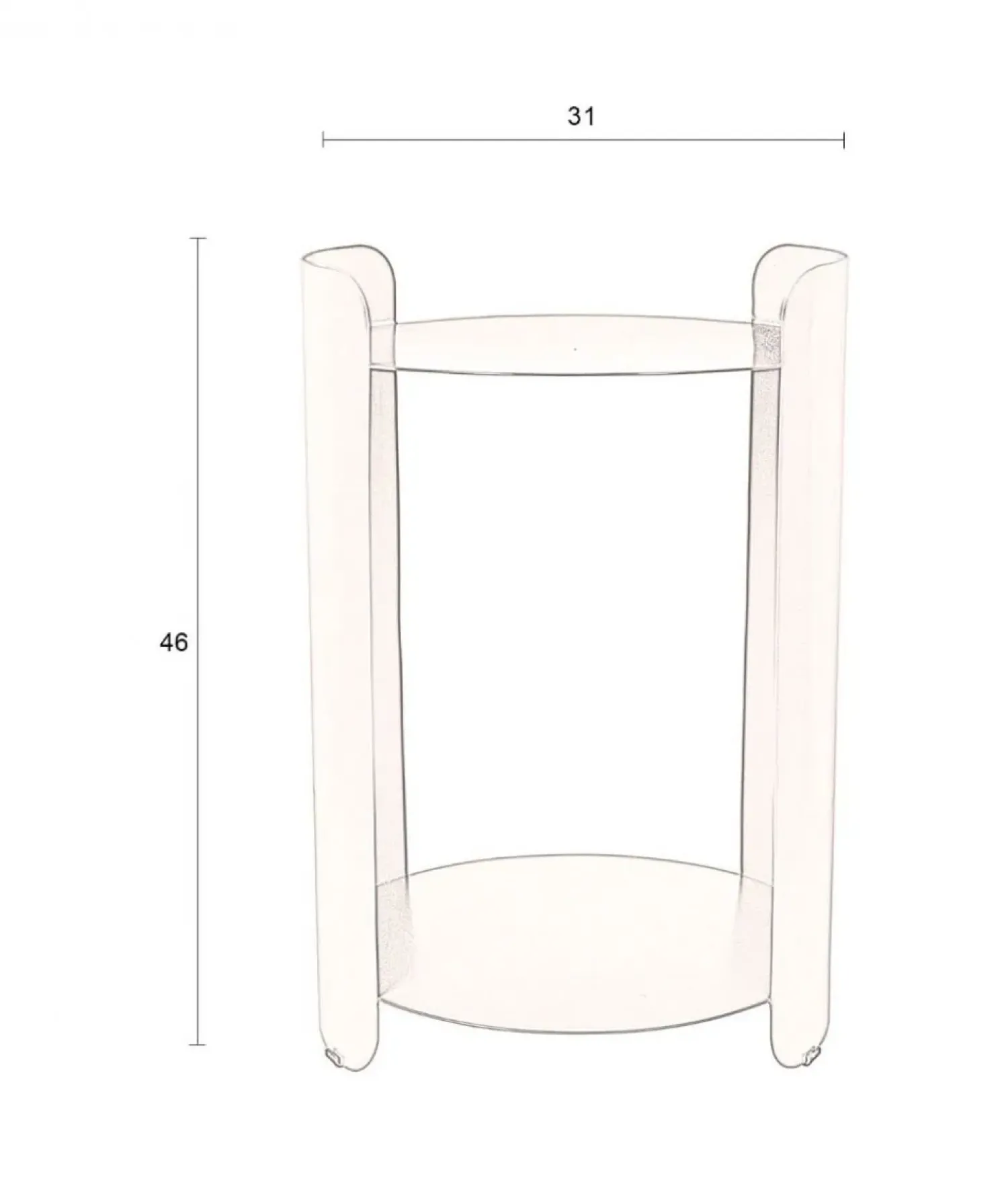 Dutchbone Bijzettafels|Navagio Bijzettafel Blauw 31cm