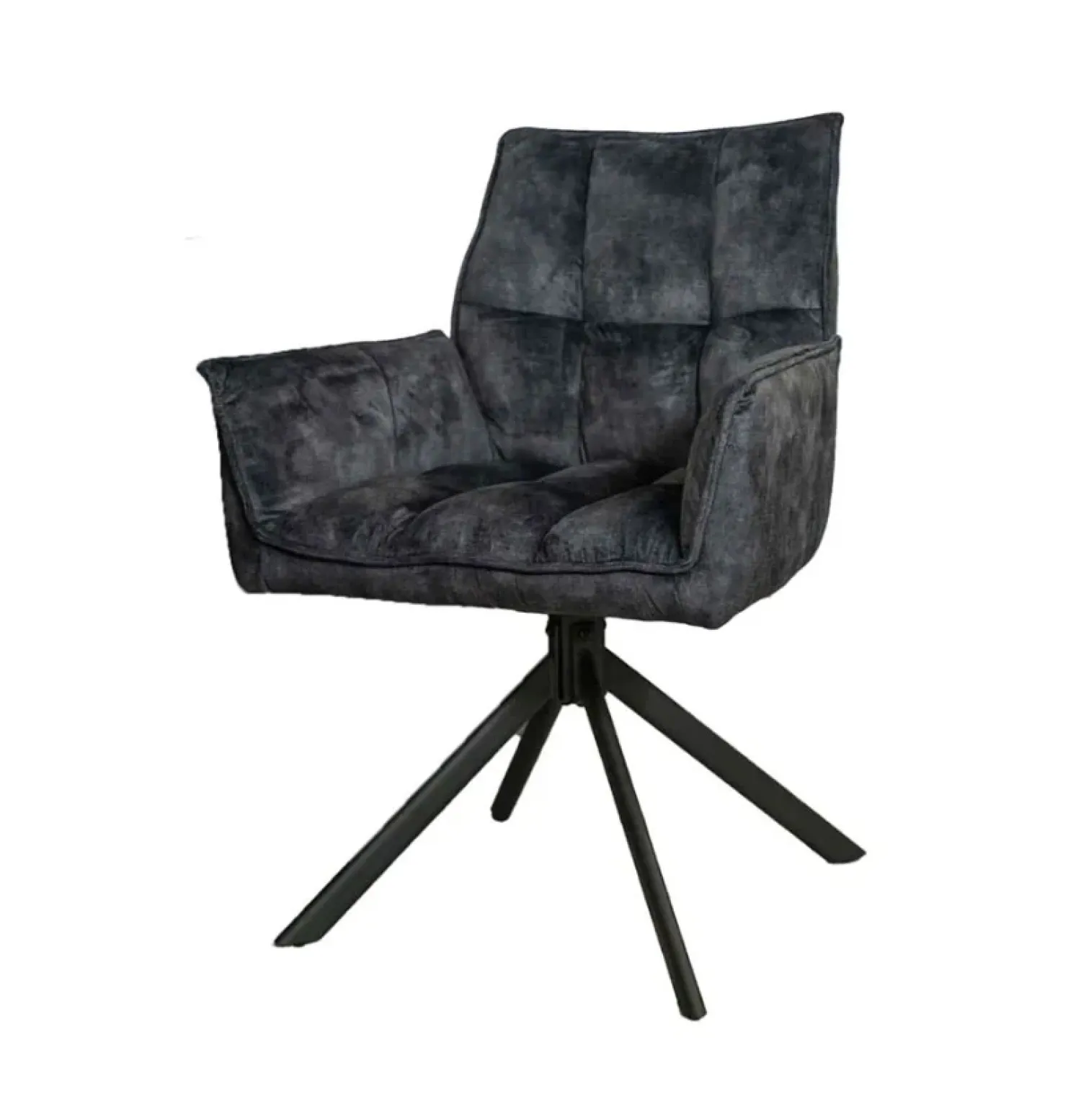 Furndea Eetkamerstoelen|Nelly eetkamerstoel velvet antraciet