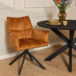 Furndea Eetkamerstoelen|Nelly eetkamerstoel velvet gold