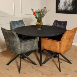 Furndea Eetkamerstoelen|Nelly eetkamerstoel velvet hunter