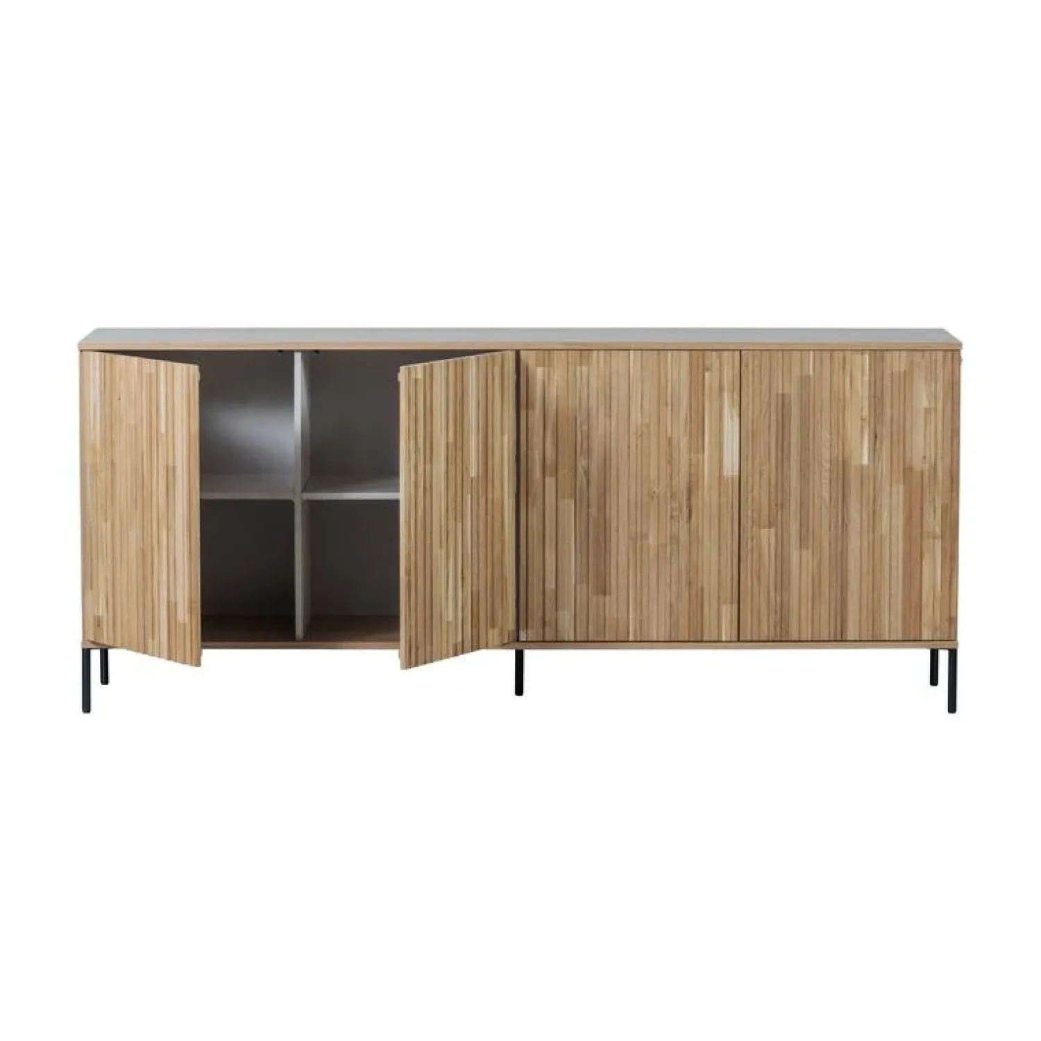WOOOD Dressoirs|Industriele Kasten|New Gravure Dressoir eiken naturel 200 cm