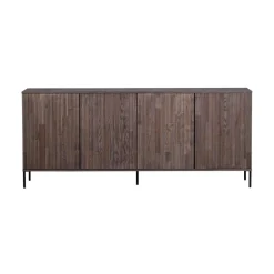 WOOOD Dressoirs|Industriele Kasten|New Gravure Dressoir essen fineer espresso 200 cm