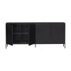 WOOOD Dressoirs|Industriele Kasten|New Gravure Dressoir grenen zwart 200 cm