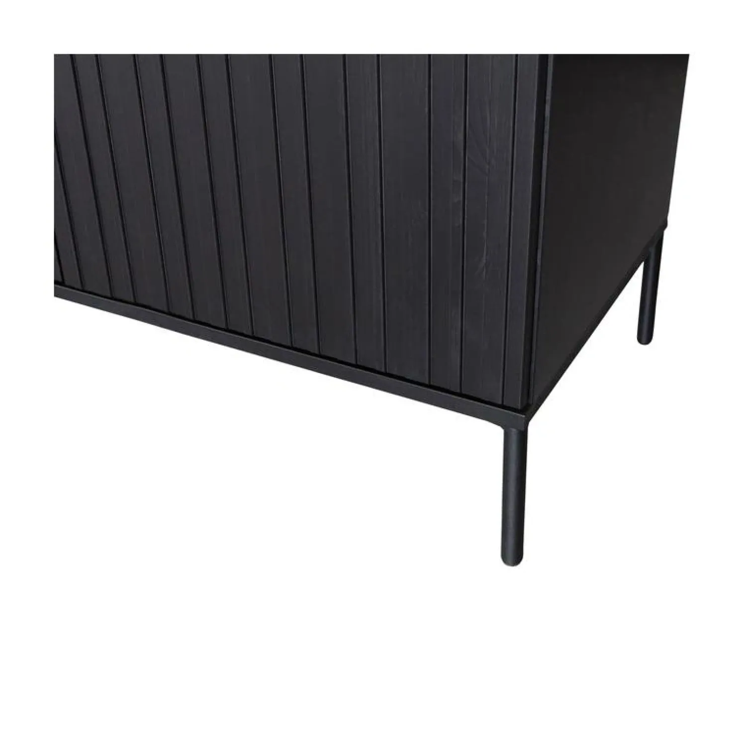 WOOOD Dressoirs|Industriele Kasten|New Gravure Dressoir grenen zwart 200 cm