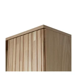 WOOOD Wandkasten|Industriele Kasten|New Gravure Hoge kast met lade eiken naturel 60 cm