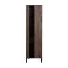 WOOOD Wandkasten|Industriele Kasten|New Gravure Hoge kast met lade essen fineer espresso 60 cm