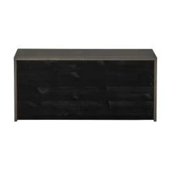 WOOOD Industriele Kasten|New Gravure Kistbank essen espresso 88 cm