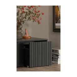 WOOOD Industriele Kasten|New Gravure Kistbank grenen zwart 88 cm
