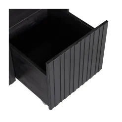 WOOOD Industriele Kasten|New Gravure Kistbank grenen zwart 88 cm