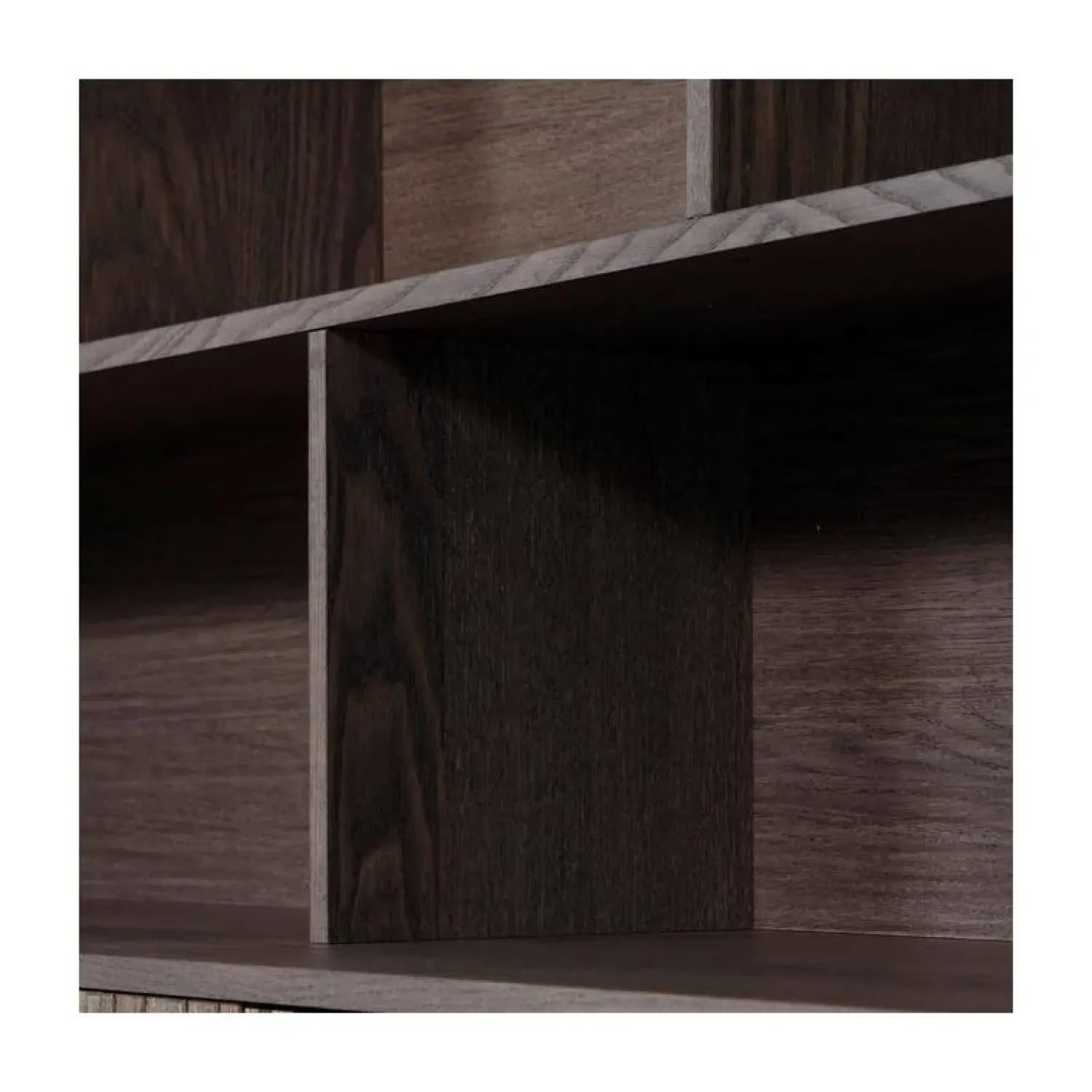 WOOOD Wandkasten|Industriele Kasten|New Gravure Opzetkast essen fineer espresso 200 cm