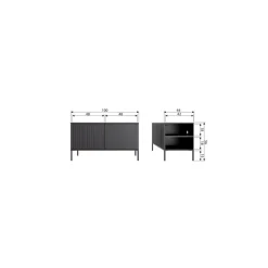 WOOOD Industriele Kasten|Tv Meubels|New Gravure Tv meubel eiken naturel 100 cm