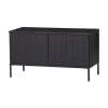 WOOOD Industriele Kasten|Tv Meubels|New Gravure Tv meubel grenen zwart 100 cm