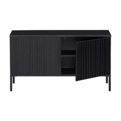 WOOOD Industriele Kasten|Tv Meubels|New Gravure Tv meubel grenen zwart 100 cm