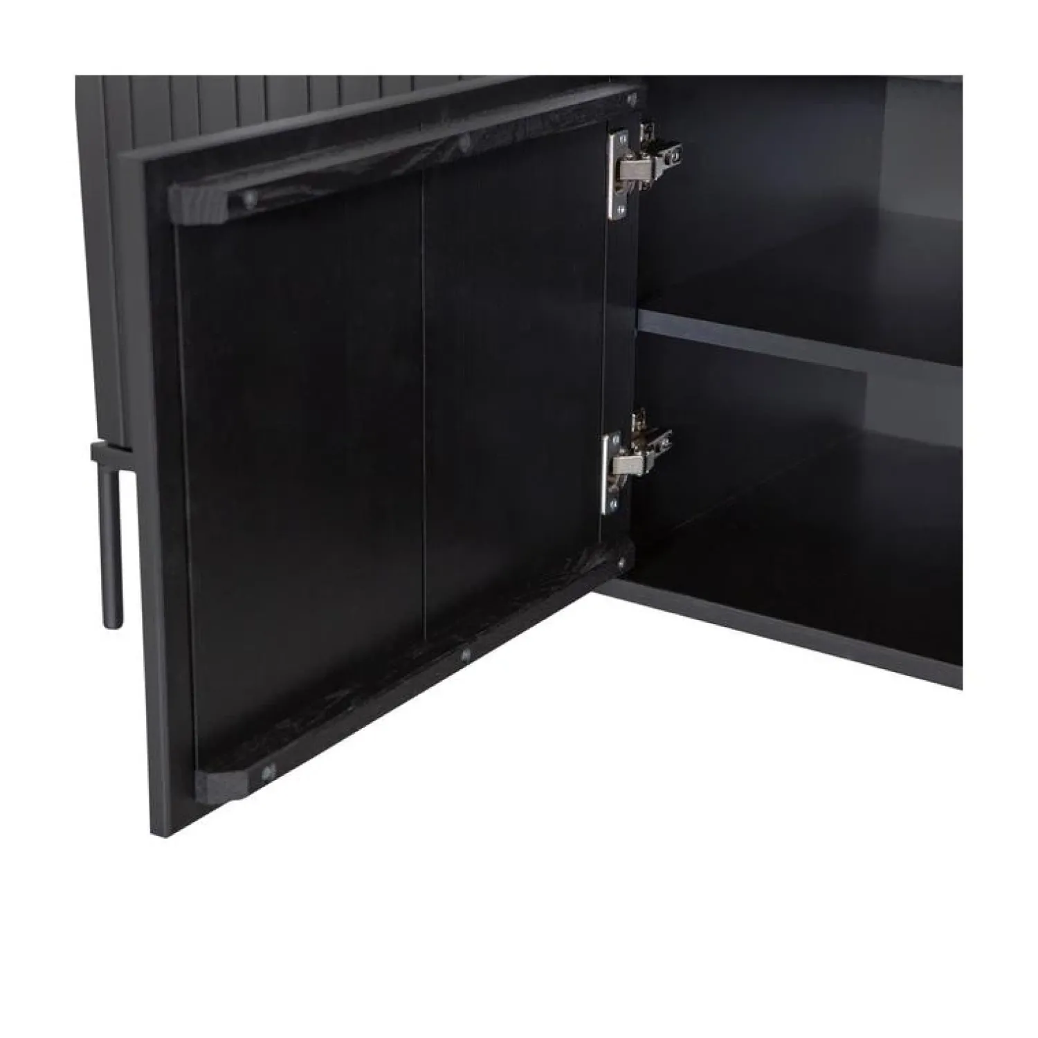 WOOOD Industriele Kasten|Tv Meubels|New Gravure Tv meubel grenen zwart 150 cm