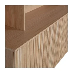 WOOOD Wandkasten|Industriele Kasten|New Gravure Wandkast eiken naturel 200 cm